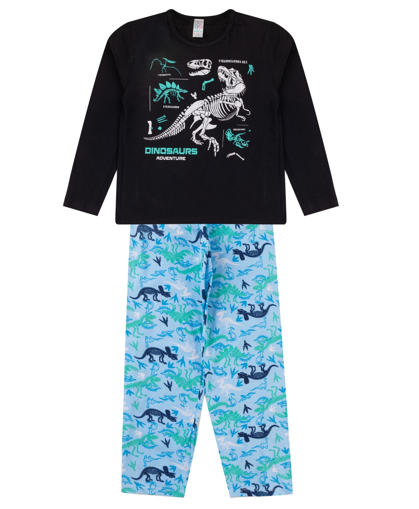 Pijama Infantil Menino Manga Longa Select Preto 12