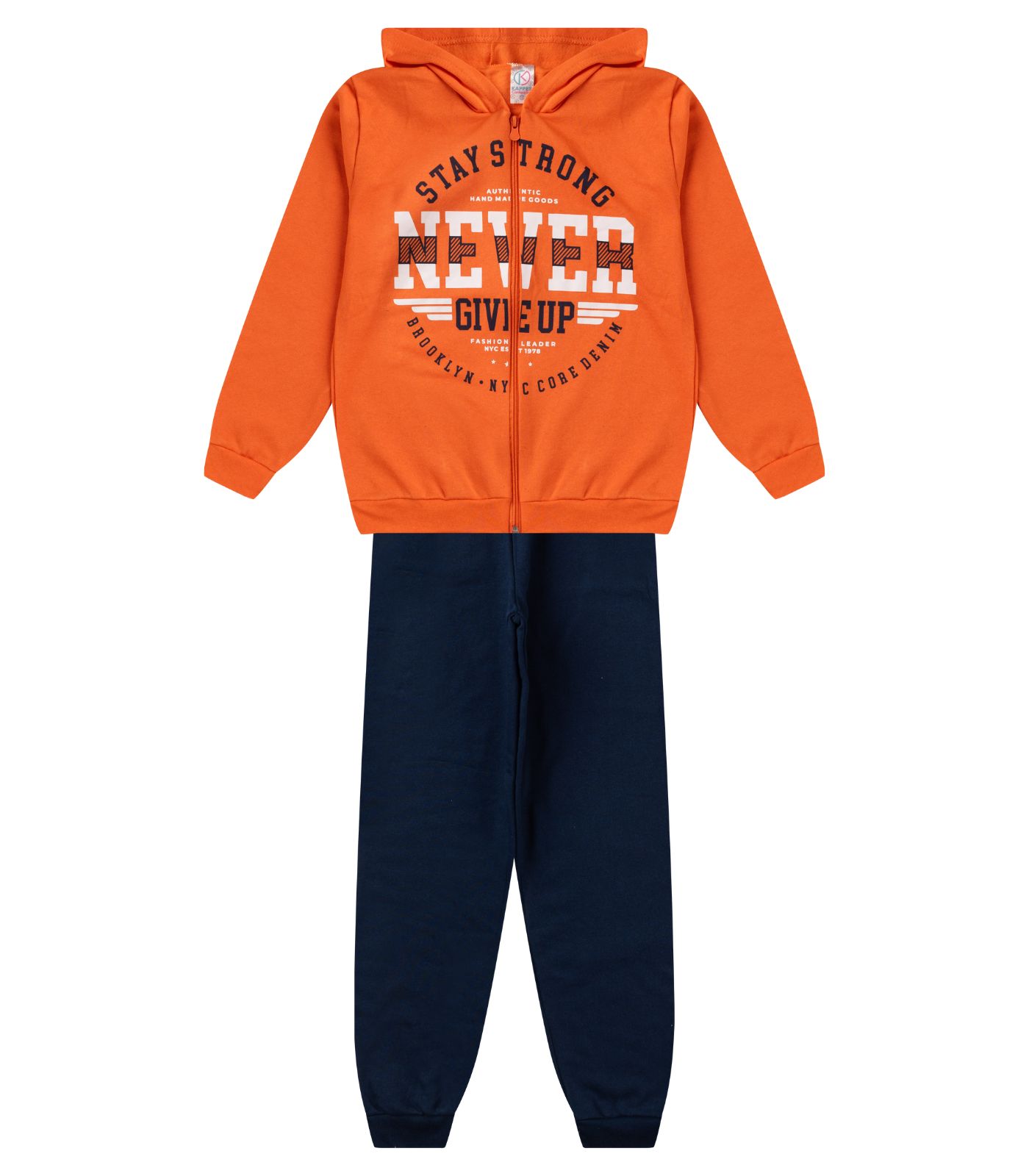 Conjunto Infantil Menino Com Jaqueta Select Laranja 14