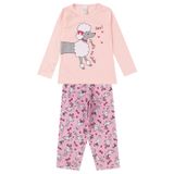 Pijama Infantil Menina Manga Longa Select Rosa 6