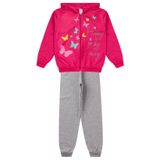 Conjunto Infantil Menina Com Jaqueta Kappes Rosa 12