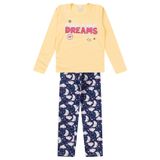 Pijama Infantil Menina Manga Longa Kappes Amarelo 10