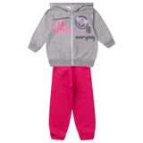 Conjunto Infantil Menina Com Jaqueta Kappes Cinza 2