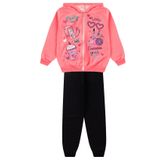 Conjunto Infantil Menina Com Jaqueta Kappes Rosa 12