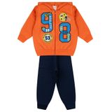 Conjunto Infantil Menino Com Jaqueta Select Laranja 3