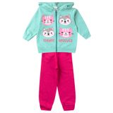 Conjunto Infantil Menina Com Jaqueta Kappes Verde 2