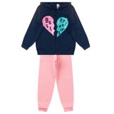 Conjunto Infantil Menina Com Jaqueta Select Azul 8