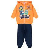 Conjunto Infantil Menino Com Jaqueta Select Laranja 1