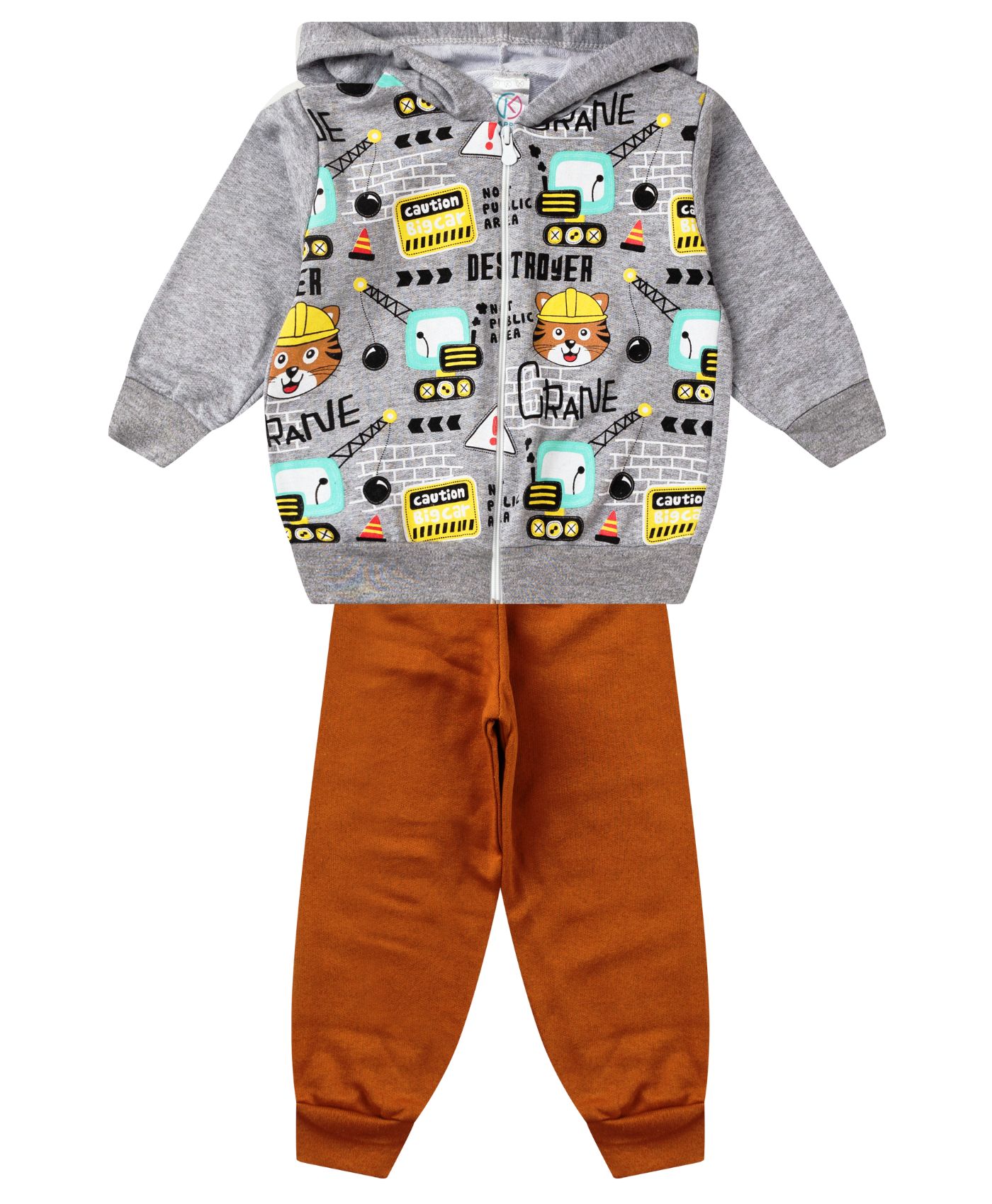 Conjunto Infantil Menino Com Jaqueta Select Cinza 2