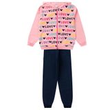 Conjunto Infantil Menina Com Jaqueta Kappes Rosa 10