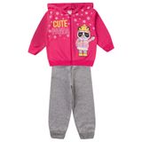 Conjunto Infantil Menina Com Jaqueta Kappes Rosa 2