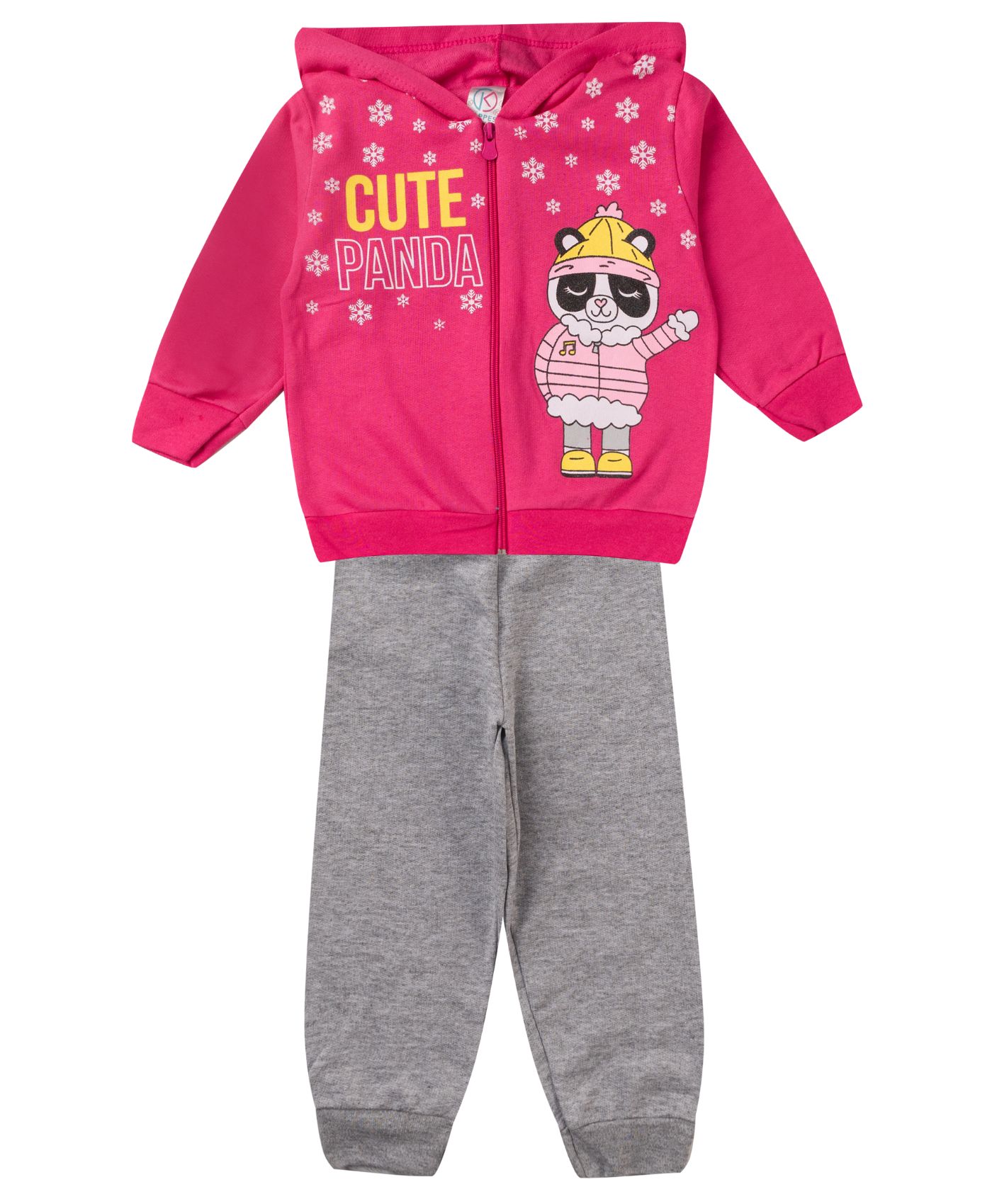 Conjunto Infantil Menina Com Jaqueta Kappes Rosa 2