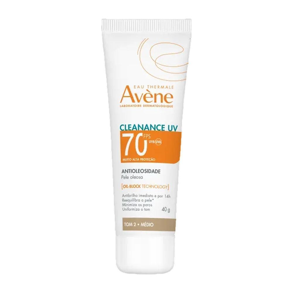 Protetor Solar Facial Avene Cleanance Uv Fps 70 Tom 2 Médio 40g