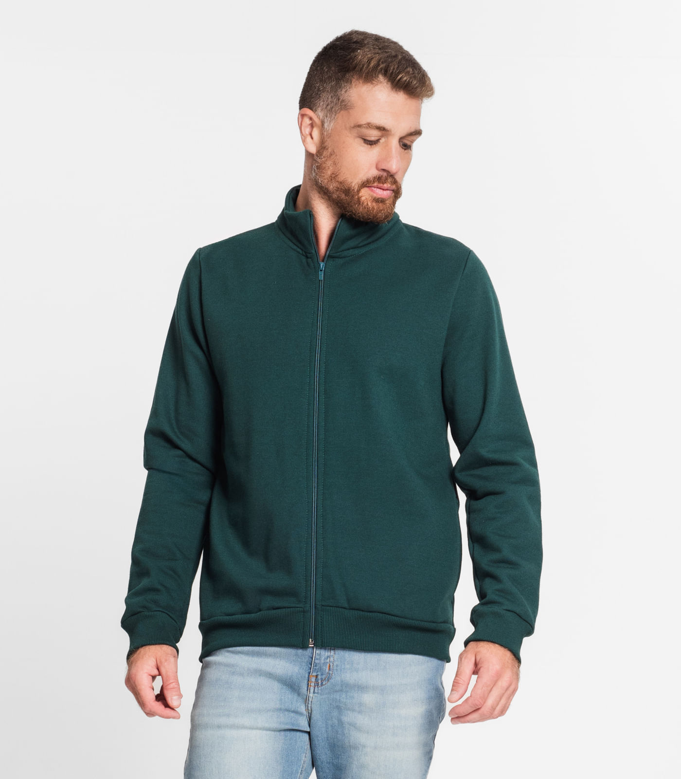 Jaqueta Masculina Em Moletom Rovitex Verde M