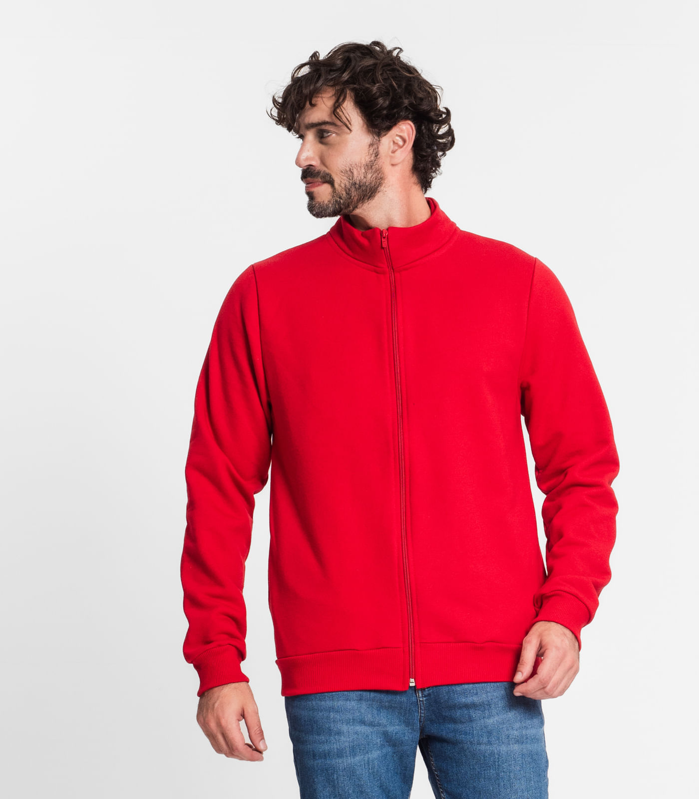 Jaqueta Masculina Em Moletom Rovitex Vermelho P