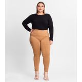 Legging Feminina Bengaline Plus Size Secret Glam Marrom Plus G2