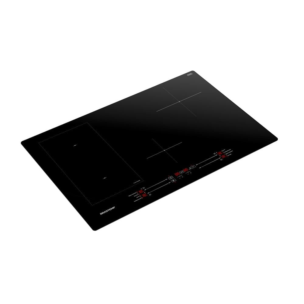 Cooktop 4 Bocas De Indução Brastemp Com Flexizone Preto - Bdj77be 220v