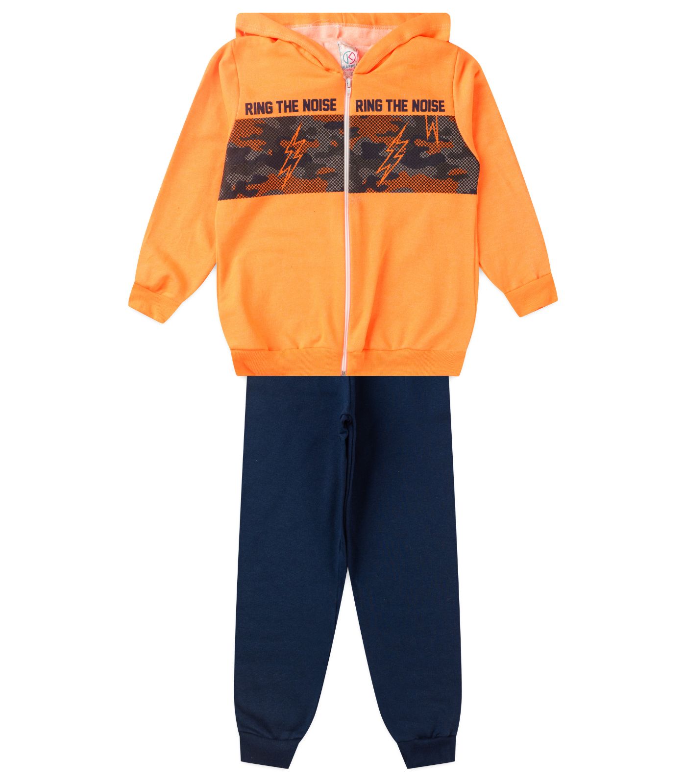 Conjunto Infantil Menino Com Jaqueta Select Laranja 6