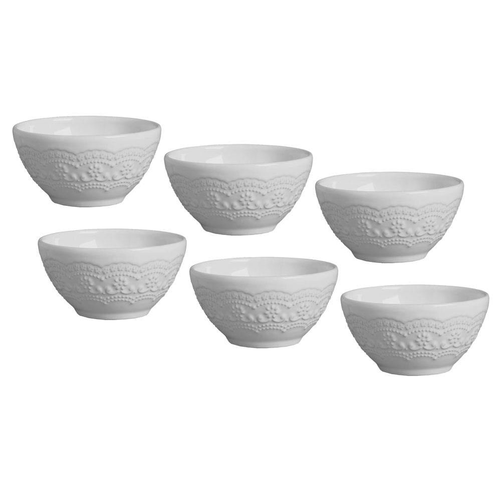 Conjunto Bowl Para Servir Porto Brasil Madeleine Em Faiança Feldspática - 6 Peças