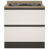 Balcão Cooktop Bartira Linea 4 Bocas 1 Gaveta Com Porta Basculante