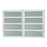 Janela De Alumínio Basculante 2 Seções 80x240cm Vidro Mini Boreal Elite Brimak Branco