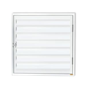 Porta de Alumínio Abrigo 60x60cm para Água e Gás 1 Folha sem Ventilação Anodizado Brilhante Brimak Branco