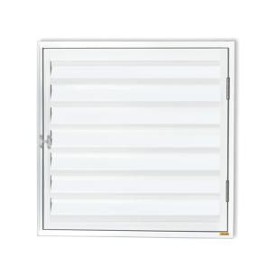 Porta de Alumínio Abrigo 60x80cm para Água e Gás 1 Folha com Ventilação Anodizado Brilhante Brimak Branco