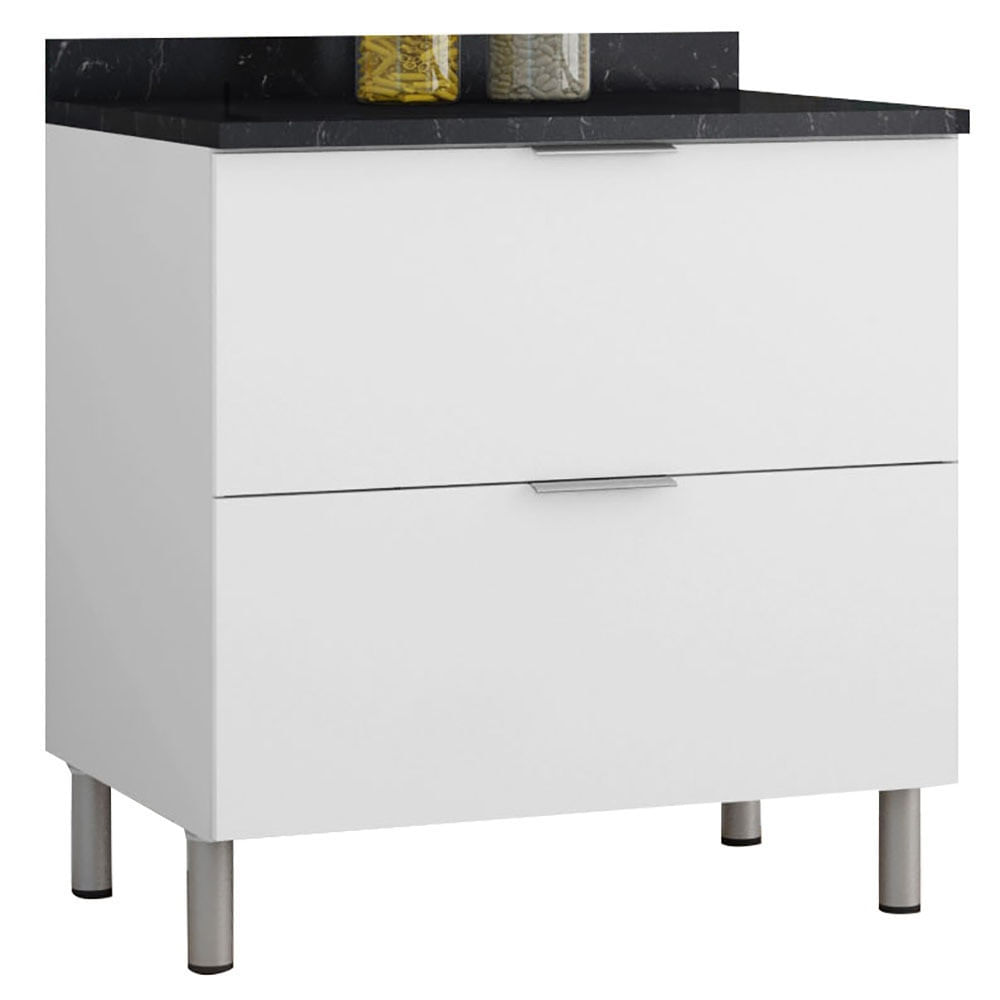 Balcão Duplo Rubi Com 2 Gavetões Bartira