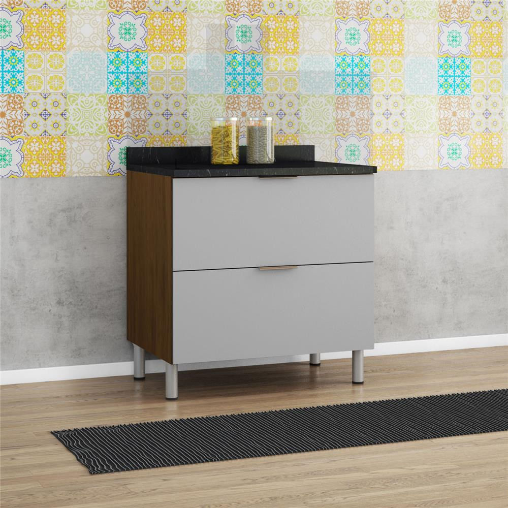 Balcão Duplo Rubi Com 2 Gavetões Bartira