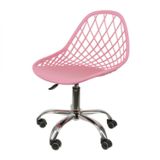 Cadeira Para Escritório Eames Kaila Secretária Decorativa 1118 Or Design Rosa