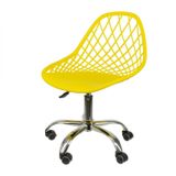 Cadeira Para Escritório Eames Kaila Secretária Decorativa 1118 Or Design Amarelo