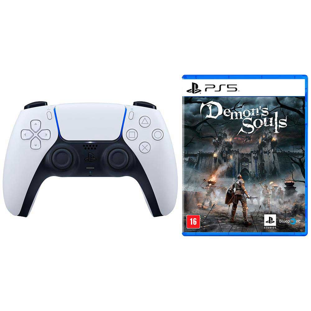 Controle Sony Dualsense Ps5 + Jogo Demon`s Souls Ps5