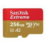 Cartão Memória Micro Sd Sandisk 256gb Microsd Extreme 190mbs