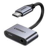 Adaptador Áudio Carregamento Ugreen Cm193 Usb C Para 3.5mm