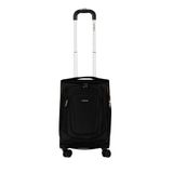 Mala De Bordo Pequena Para Viagem Em Poliester Samsonite Kick Air Cadeado Tsa Rodas Duplas 360 Preta