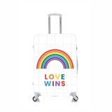 Capa Protetora Para Mala Viagem Grande Love Wins Branco