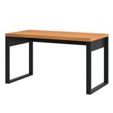 Mesa Escritório Estilo Industrial F20 Freijó/preto Fosco