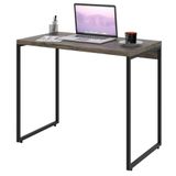 Mesa De Escritório Escrivaninha 90cm Dynamica Industrial C08 Carvalho Dark