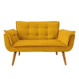 Poltrona Decorativa Amarelo Opala Namoradeira