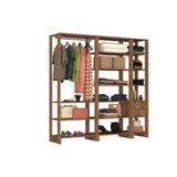 Closet Multi Yes Com Cabideiro 2 Gavetas E 14 Prateleiras Nova Mobile Montana