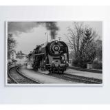 Quadro Trem Preto E Branco 2 90x60 Cm Adesivo Fotográfico