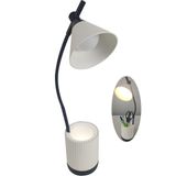 Luminaria De Mesa Led Porta Objetos Articulada 3 Cores