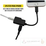 Adaptador Fone P2 E Carregador Iphone Lightning (2x1) Audio