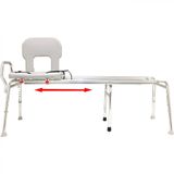 Cadeira De Banho Movel Para Idoso Com Assento Recortado E Deslizante, Suporta Ate 180 Kg, Eagle Health Supplies 139158, Branco