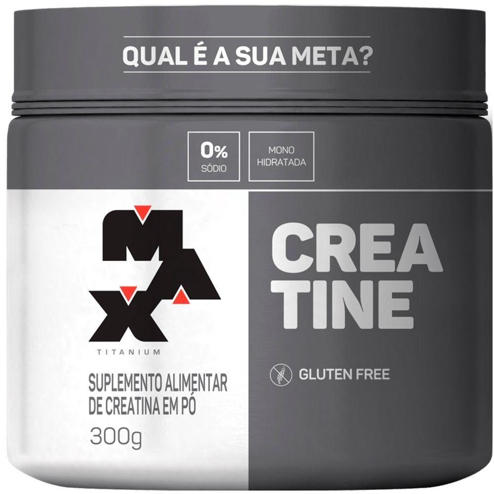 Creatina Monohidratada 0% Sódio 300g Max Titanium