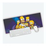 Mouse Pad Grande Gamer Simpsons Assistindo Tv