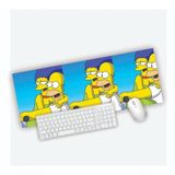 Mouse Pad Grande Gamer Casal Simpsons