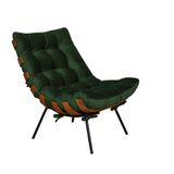 Poltrona Costela Luxo Dora Bela Cor 0130 Verde Musgo
