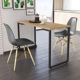 Kit Mesa De Cozinha 120cm E 2 Cadeiras F02 Nature/preto