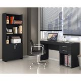Escritório Compacto 2 Peças Office Preto Notável Móveis