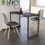 Kit Mesa De Cozinha 120cm E 2 Cadeiras Eames F02 Preto